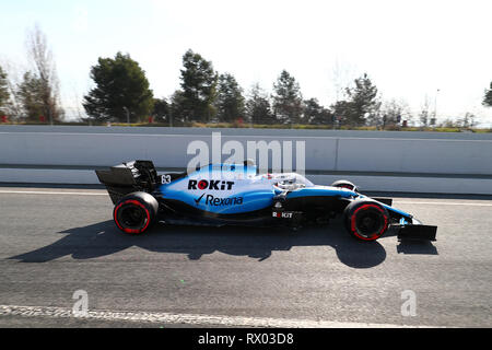 Montmelo, Barcelone - Espagne. Février 2019 28h. George Russell de Grande-bretagne conduisant le (63) Rokit Williams FW42 Mercedes de course sur la voie pendant Banque D'Images