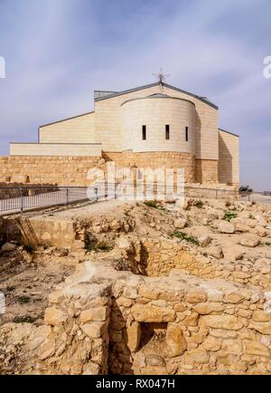 Mémorial de Moïse, Mont Nebo, Madaba, Jordanie, Asie Gouvernorat Banque D'Images