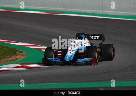 Montmelo, Barcelone - Espagne. Février 2019 28h. George Russell de Grande-bretagne conduisant le (63) Rokit Williams FW42 Mercedes de course sur la voie pendant Banque D'Images