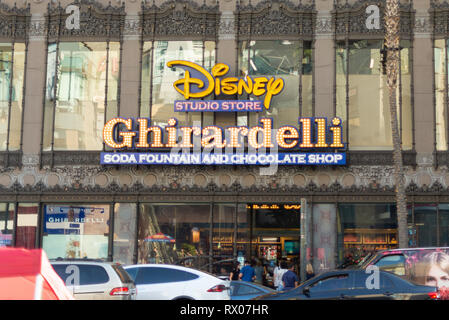 LA, USA - 30 octobre 2018 : Disney Studio Store front à Hollywood, LA Banque D'Images