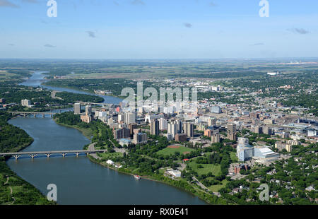 Par antenne, Saskatoon, Saskatchewan Banque D'Images