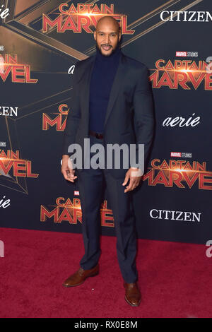 Henry Simmons participant à la 'Captain Marvel' première mondiale à El Captian Theatre Le 4 mars 2019 à Los Angeles, Californie. Banque D'Images