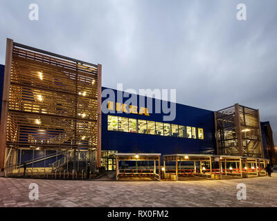 Londres, Royaume-Uni - 01 mars 2019 : Nouveau magasin IKEA a ouvert ses portes à Greenwich, parc de loisirs du millénaire à l'Est , sud-est de Londres. Banque D'Images