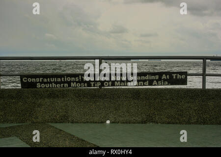 Tanjung Piai, la pointe la plus méridionale de l'Asie continentale, Pontien, Malaisie Banque D'Images