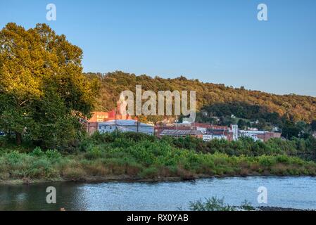 L'aube à la ville de Philippes, West Virginia Banque D'Images