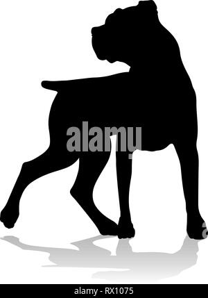 Silhouette chien Animal de compagnie Illustration de Vecteur