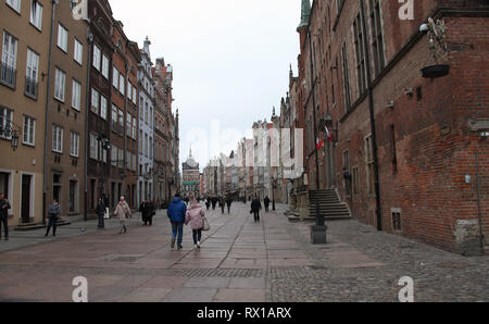 La vieille ville de Gdansk en hiver Banque D'Images