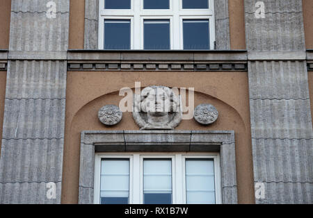 Détail de l'Poczta Polska postal service building à Gdansk Banque D'Images