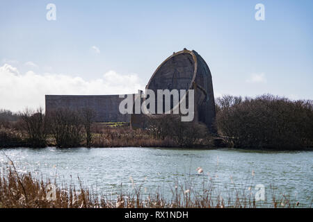 Miroir sonore Hythe, dans le Kent, UK Banque D'Images