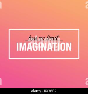 L'imagination n'a pas de limite. Devis avec arrière-plan de la vie moderne vector illustration Illustration de Vecteur
