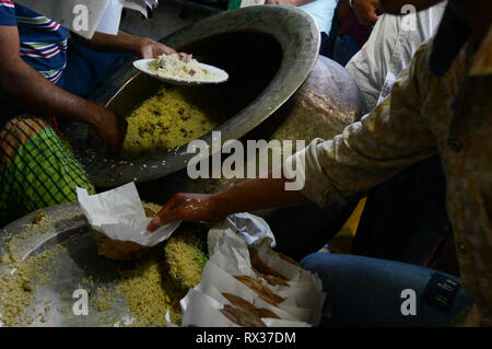 L'original en Vieux Dhaka Biryani Haji. Banque D'Images