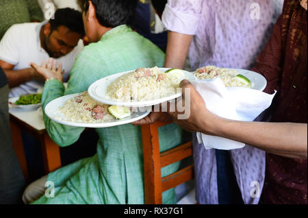 L'original en Vieux Dhaka Biryani Haji. Banque D'Images