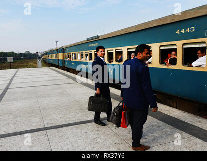 Kamalapur rail station à Dhaka, au Bangladesh. Banque D'Images