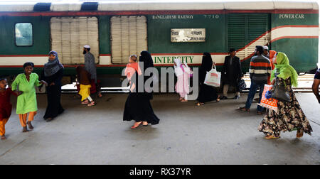 Kamalapur rail station à Dhaka, au Bangladesh. Banque D'Images