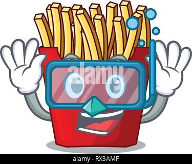 Sous-frites servi sur plaques de caractères Illustration de Vecteur