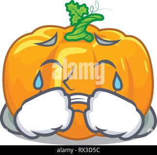 Pleurer dans le caractère de la pompe jaune panier Illustration de Vecteur