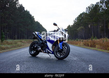 Photographie de moto est ce que j'ai se spécialiser dans. Les deux en mouvement, et photo Banque D'Images