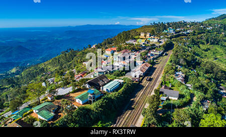 Haputale - une ville du district de Badulla dans la province d'Uva, au Sri Lanka. Banque D'Images