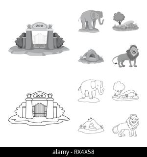 L'éléphant,porte,arbres,cave,lion,mignon,ours,sable,brique,creche,mound grizzly,jungle,mur,,Afrique,grass,rock,mane,sortir,France,paysage,tête,ouvert,croissance fierté,évidement,chemin,feuilles,coffre,nature,faune,fun,animation,parc,zoo,Safari,animal,flore,forêt,set,icône,,illustration,collection,isolé,design,graphisme,élément vecteur vecteurs,signer , Illustration de Vecteur