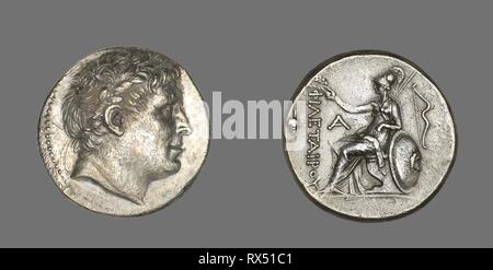 Tetradrachme (Coin) Représentation de Pergame Philetairos. Le grec. Date : 241 BC-197 BC. Dimensions : diam. 2,8 cm ; 16,39 g. L'argent. Origine : Pergamon. Musée : le Chicago Art Institute. Auteur : grec ancien. Banque D'Images