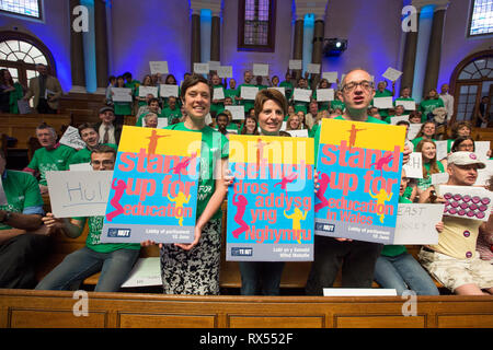 Emma Hardy MP à un rassemblement de l'éducation de l'écrou à Londres 10 juin 2014. Banque D'Images