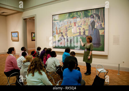 Amérique latine, États-Unis, Illinois, Chicago, The Art Institute of Chicago, un dimanche à la Grande Jatte Banque D'Images