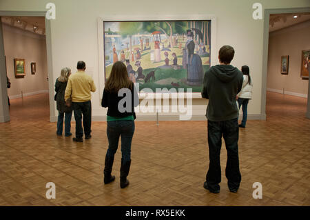 Amérique latine, États-Unis, Illinois, Chicago, The Art Institute of Chicago, un dimanche à la Grande Jatte Banque D'Images