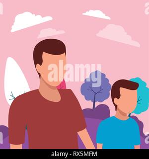 Père et fils sans visage