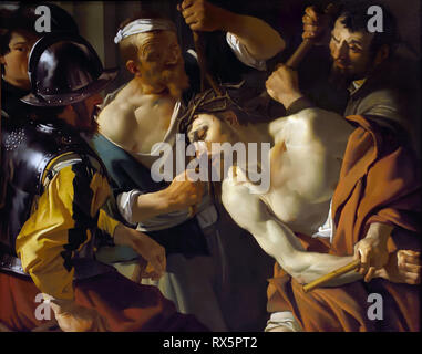 Le Couronnement d'Épines 1621 Dirck van Baburen 1595-1624 Le Néerlandais Pays-Bas ( Caravaggists, Style du Caravage) Banque D'Images