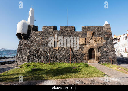 Le château de San Miguel, ancienne forteresse défensive en Garachico, Tenerife, îles Canaries . Banque D'Images