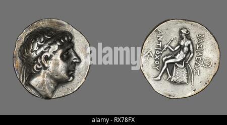 Tetradrachme (Coin) représentant le roi Antiochos Ier Sôter. Le grec. Date : 281 BC-261 BC. Dimensions : diam. 2,8 cm ; 17,02 g. L'argent. Origine : Proche Orient Ancien. Musée : le Chicago Art Institute. Banque D'Images