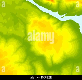 L'arrière-plan contour carte topographique. Illustration de Vecteur