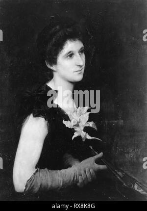 Portrait de madame Charles L. Hutchinson. Jules-Élie Delaunay ; français, 1828-1891. Date : 1890. Dimensions : 78,9 × 60 cm. (31 1/16 × 23 5/8 in.). Huile sur toile. Origine : France. Musée : le Chicago Art Institute. Banque D'Images