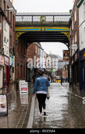 Un jour de pluie à Stockport Banque D'Images