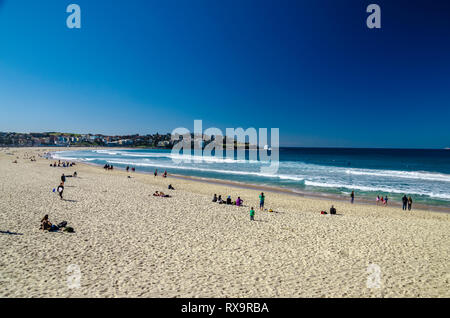 Le célèbre surfer paradise Bondi Beach à Sydney. Banque D'Images