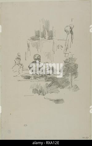 La fin de Picquet. James McNeill Whistler ; American, 1834-1903. Date : 1894. Dimensions : 192 x 155 mm (image) ; 309 x 204 mm (feuille). Lithographie de transfert en noir sur papier vergé crème. Origine : Etats Unis. Musée : le Chicago Art Institute. Banque D'Images