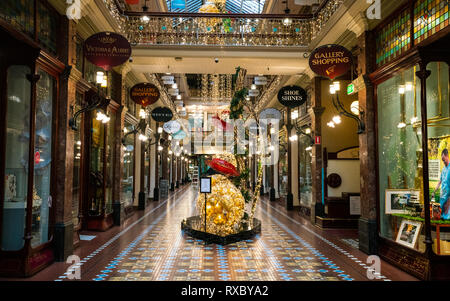 6 janvier 2019, Sydney NSW Australie : vue intérieure de la Strand arcade commerçante à Sydney Australie Banque D'Images