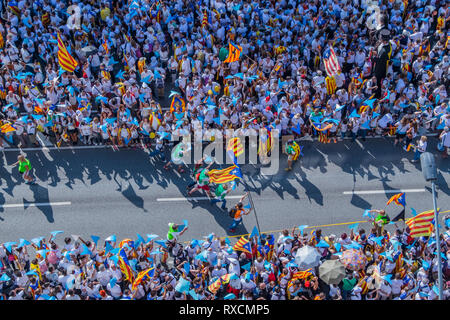 La fête nationale catalane 11/09/2015 Banque D'Images