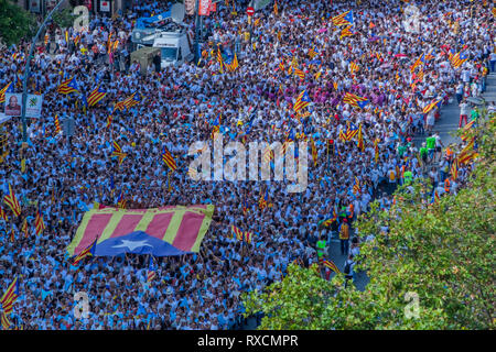 La fête nationale catalane 11/09/2015 Banque D'Images