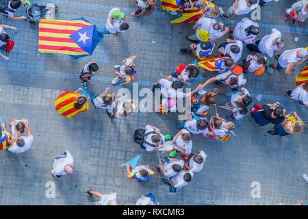 La fête nationale catalane 11/09/2015 Banque D'Images