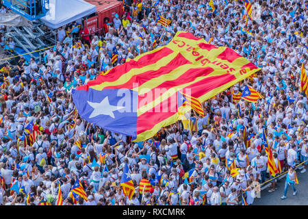 La fête nationale catalane 11/09/2015 Banque D'Images