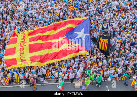 La fête nationale catalane 11/09/2015 Banque D'Images