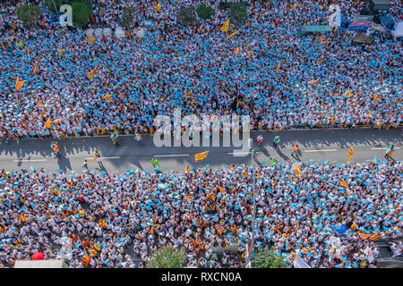 La fête nationale catalane 11/09/2015 Banque D'Images