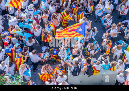 La fête nationale catalane 11/09/2015 Banque D'Images