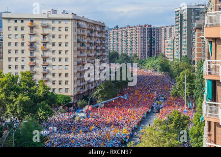 La fête nationale catalane 11/09/2015 Banque D'Images