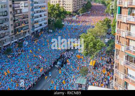 La fête nationale catalane 11/09/2015 Banque D'Images