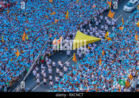 La fête nationale catalane 11/09/2015 Banque D'Images