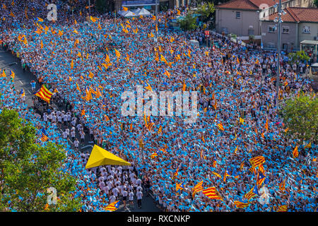 La fête nationale catalane 11/09/2015 Banque D'Images