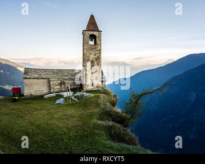 San romerio, Val Poschiavo, Grisons, Suisse Banque D'Images