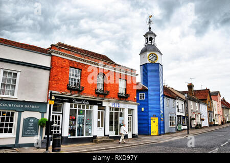 Coggeshall High Street, Essex, Royaume-Uni. Photo améliorée HDR. Banque D'Images